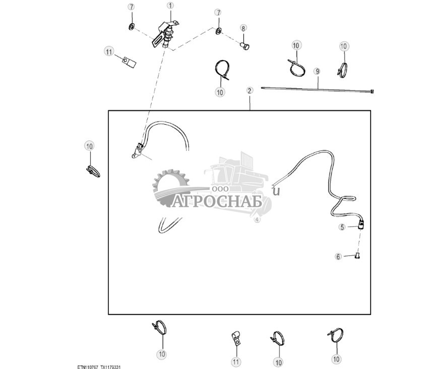 Возврат в положение копания, жгут проводов - ST818722 281.jpg
